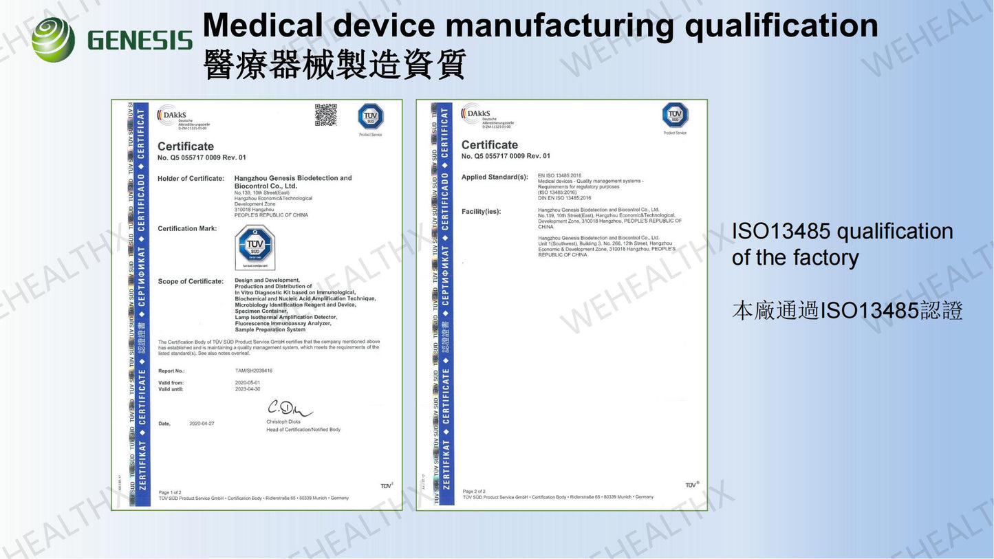 Genesis COVID-19 Antigen Rapid Test Device(每份包含10盒,一次訂購10份包郵)